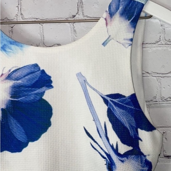 LULUS Day and Foliage Blue and Ivory Floral Print Dress Sz M EUC worn once - Picture 8 of 12